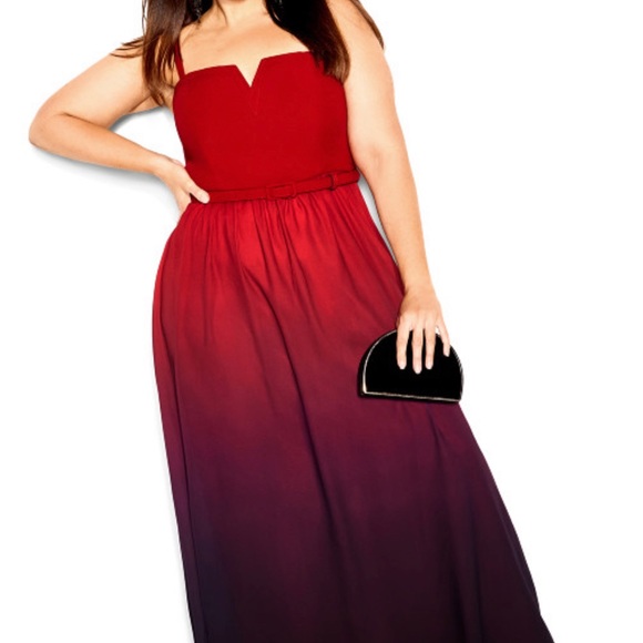 Ombré Lust Maxi Dress - Ruby - Size XXL/24 - Picture 8 of 14